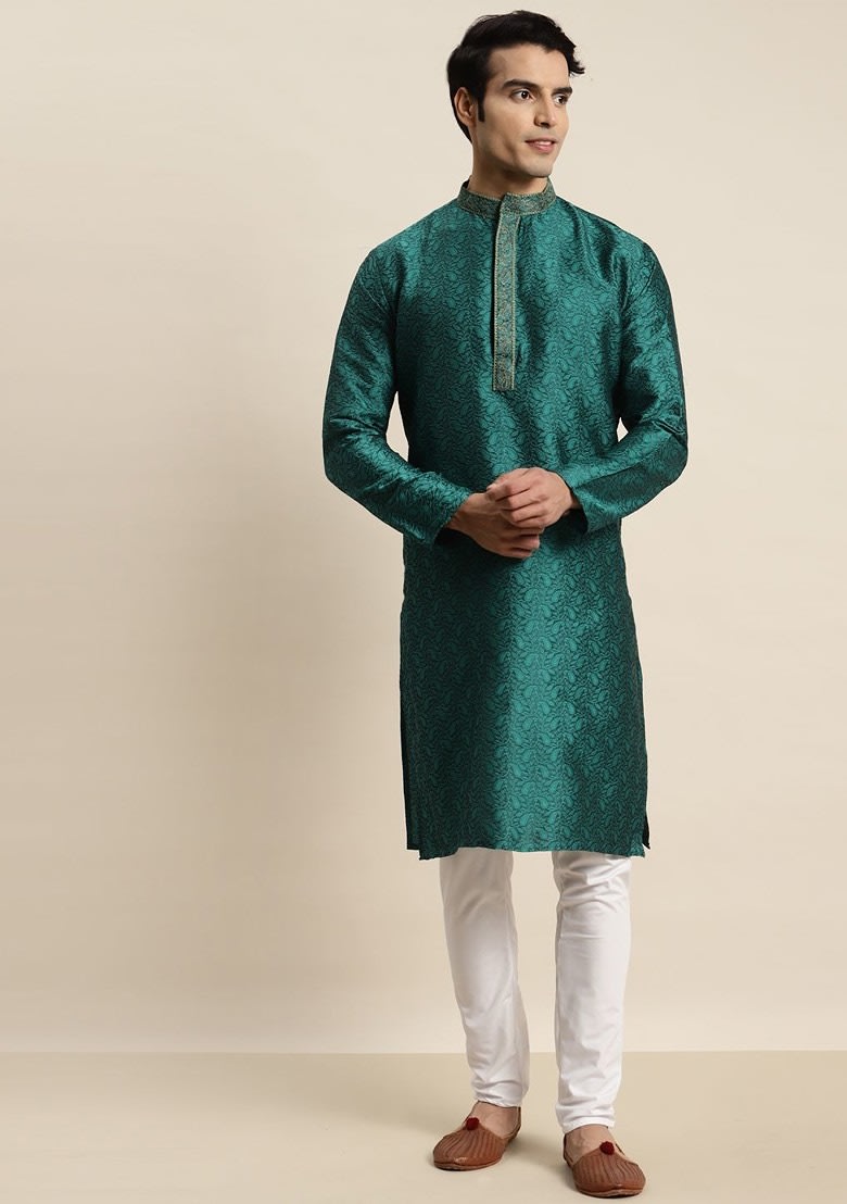 Ethnic Motifs Jacquard Kurta Set size M for sale in Bardia