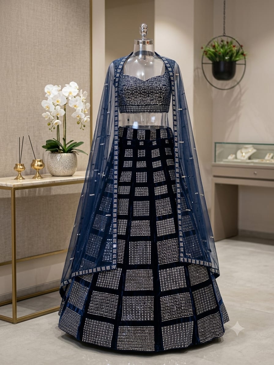 Luvruvi fully stitched velvet Lehenga size M for sale in Amaroo