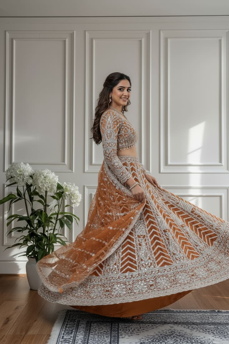 Embroidered Sequins Lehenga photo 4