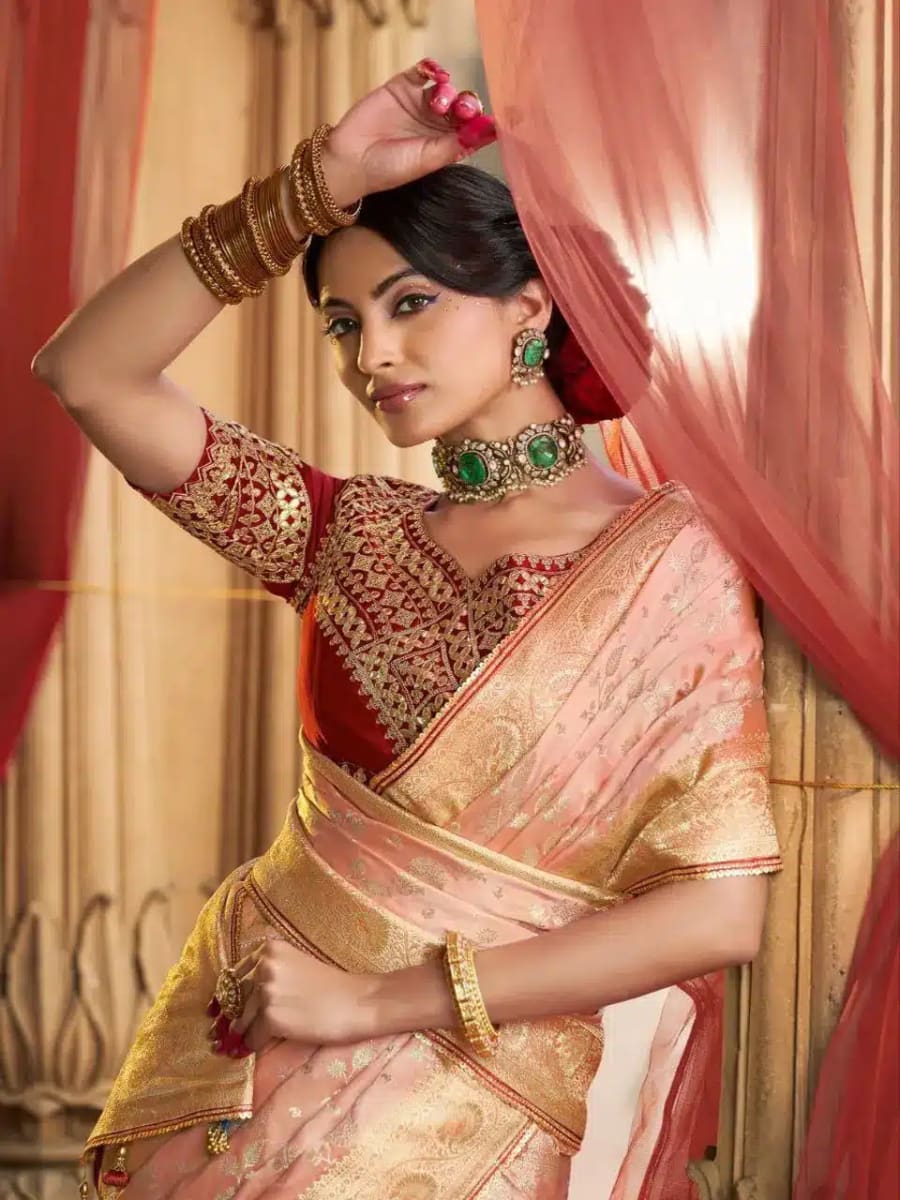 Designer Pure Satin Saree photo 2