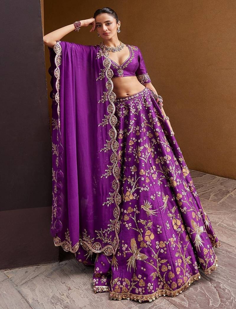Heavy Thai Silk Lehenga size XL for sale in Bardia