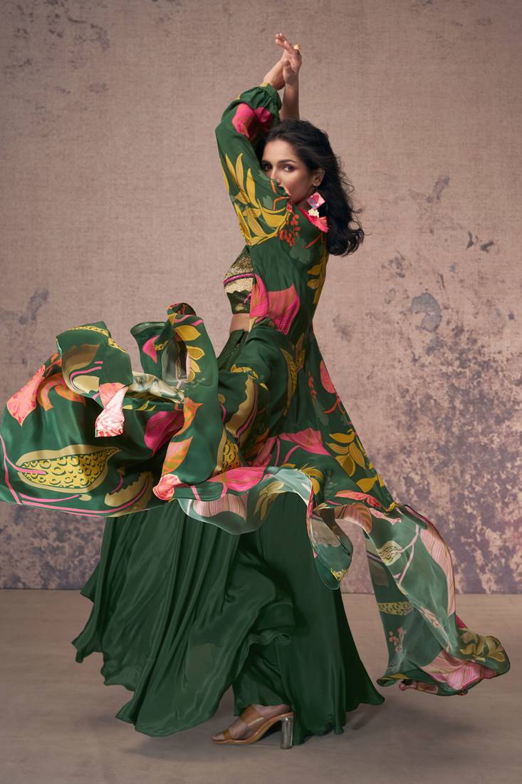 Indo-Western Jacket Style Lehenga photo 2