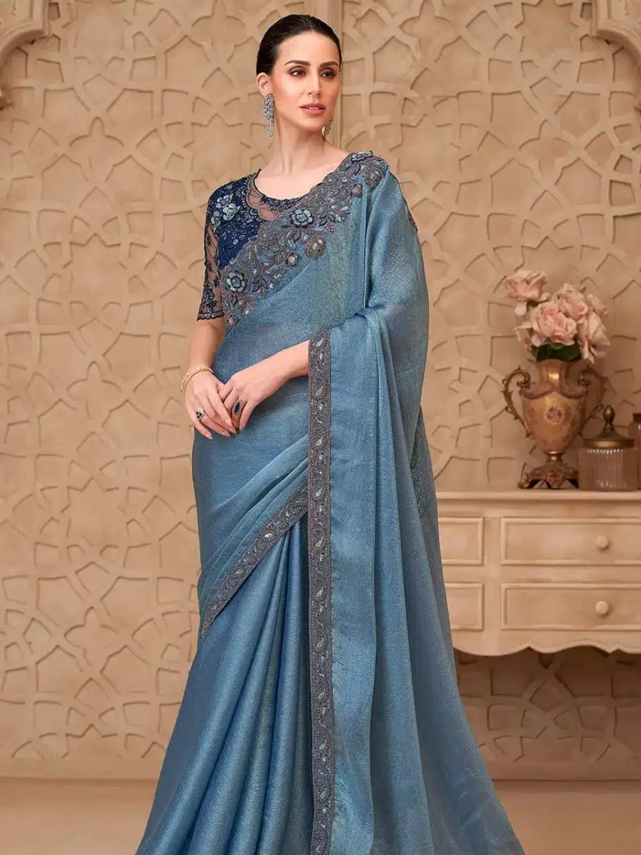 Elegant Satin Silk Saree for sale in Bardia