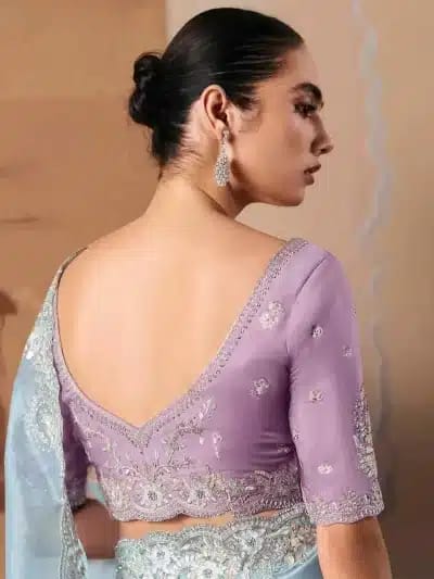 Embroidered Saree Stone Work photo 2