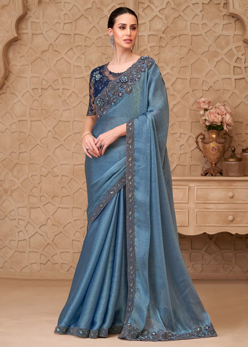Elegant Satin Silk Saree in Bardia for sale