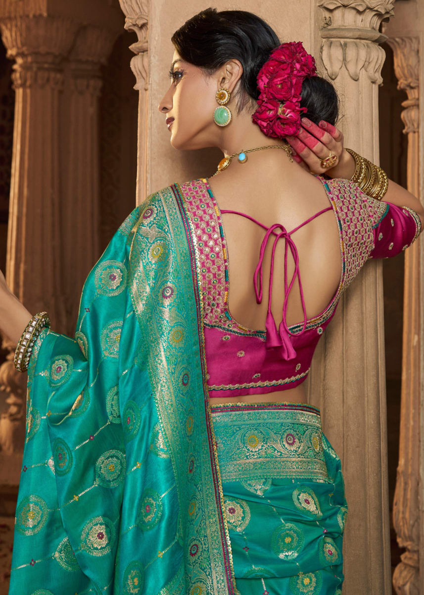 Designer Pure Satin Saree photo 4