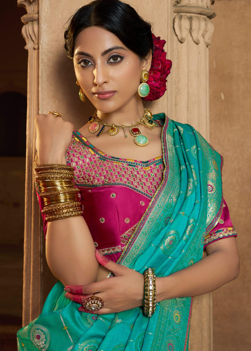 Designer Pure Satin Saree photo 2