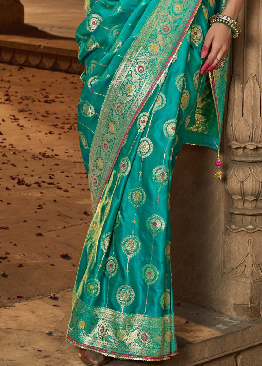 Designer Pure Satin Saree photo 3
