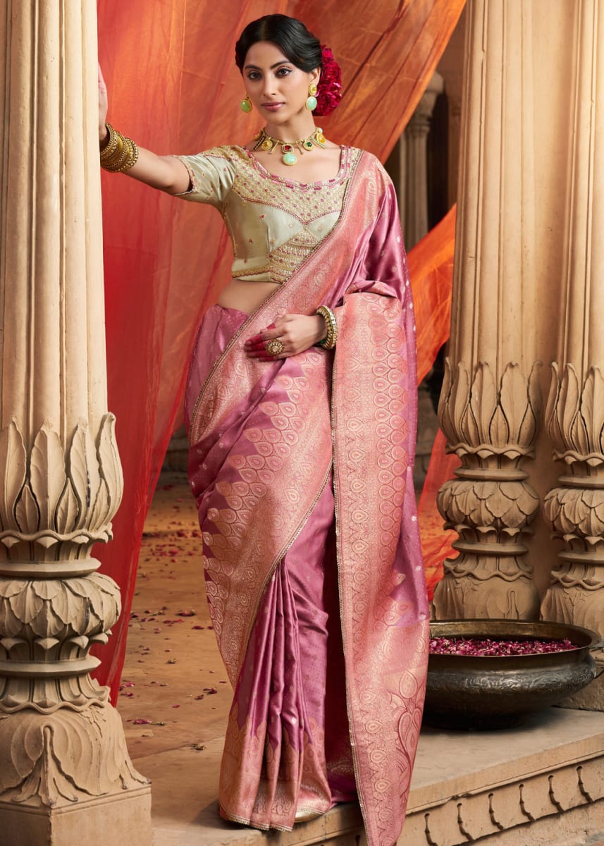 Designer Pure Satin Saree in Bardia for sale