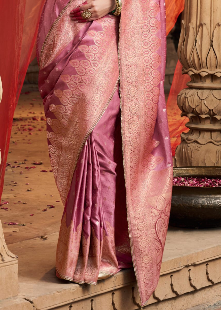 Designer Pure Satin Saree photo 3