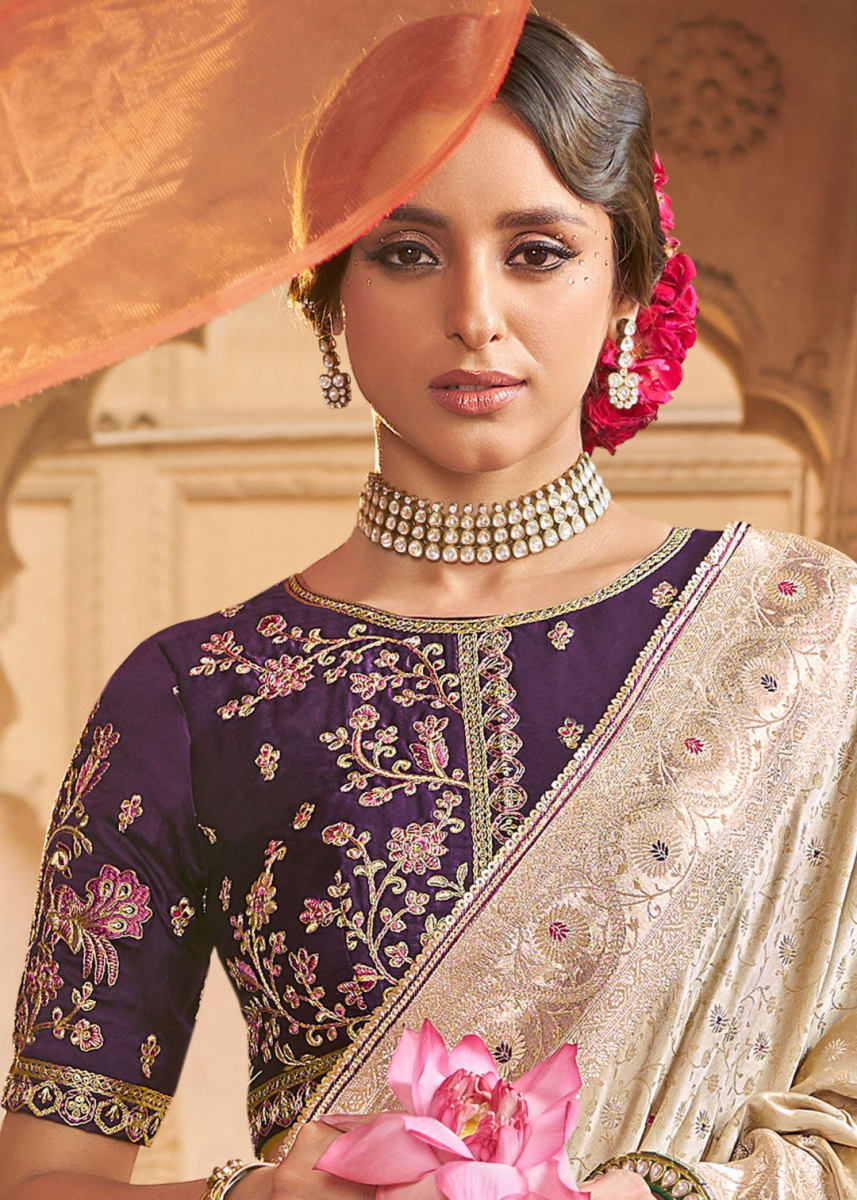 Designer Pure Satin Saree photo 4