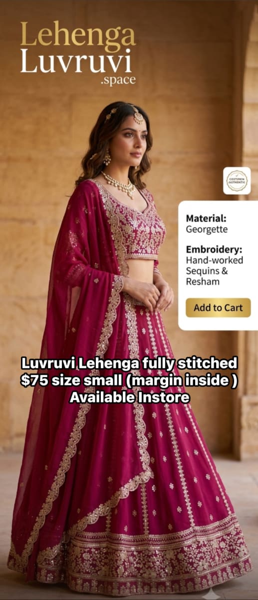 Luvruvi pink fully stitched Lehenga  size S for sale in Amaroo