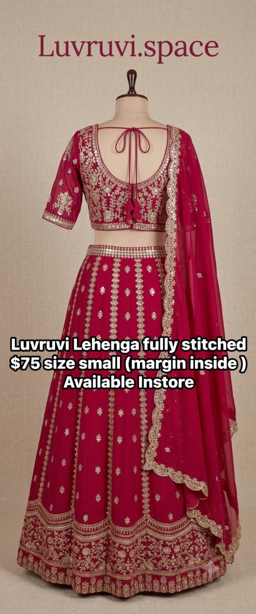 Luvruvi pink fully stitched Lehenga  photo 4