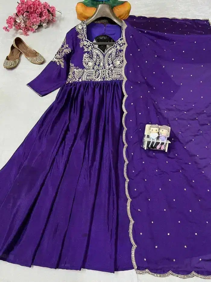 Anarkali Silk Gown - photo 2