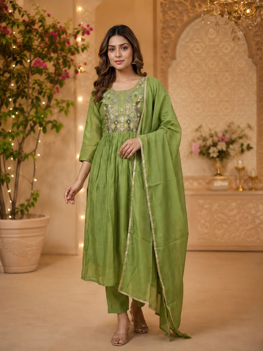 Olive Green Salwar Suit size L for sale in Clyde North