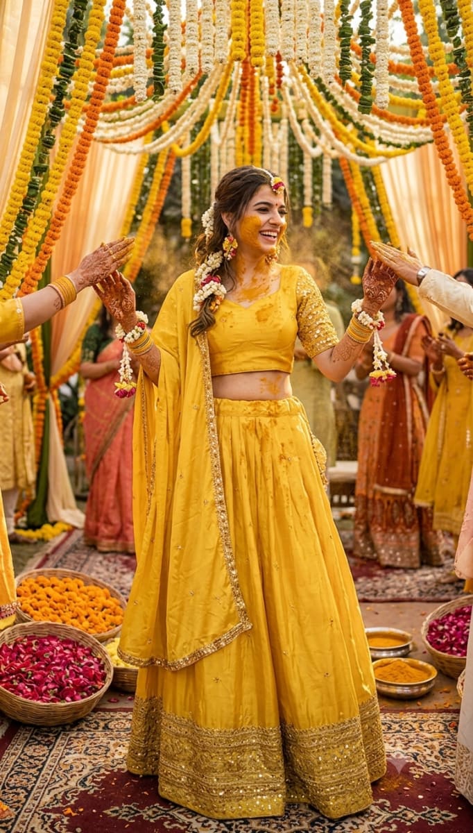 Luvruvi lemon yellow Lehenga size L for sale in Amaroo