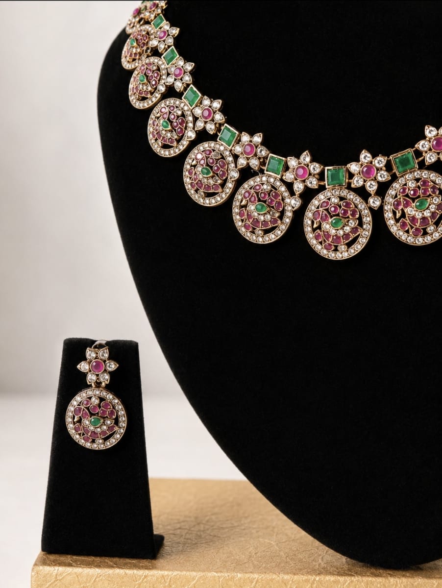 ✨ A Garland of Rubies & Emeralds for Your Neck  for sale in Forde