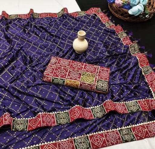 Luvruvi pre plated Saree with stitched blouse  photo 4