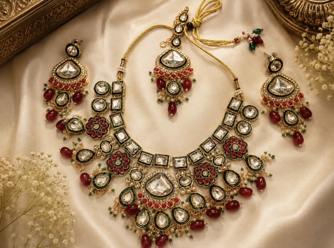 Premium kundan set photo 2