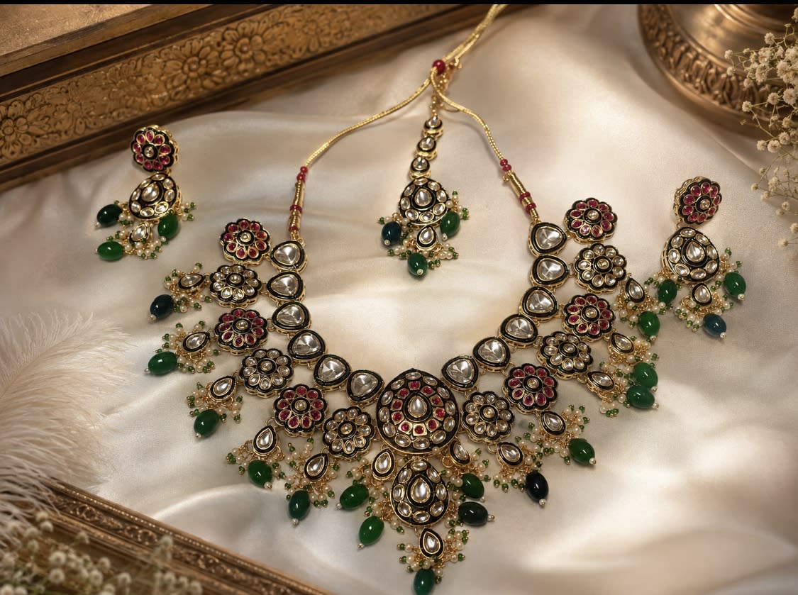 Premium kundan set photo 3