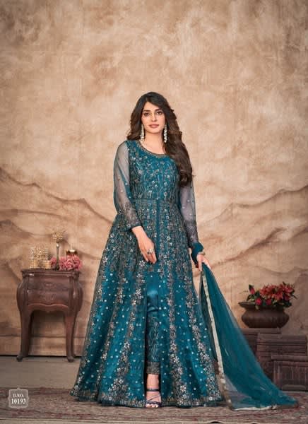 Embroidered Designer Net Salwar suit/Huge Stock clearance Sale photo 2