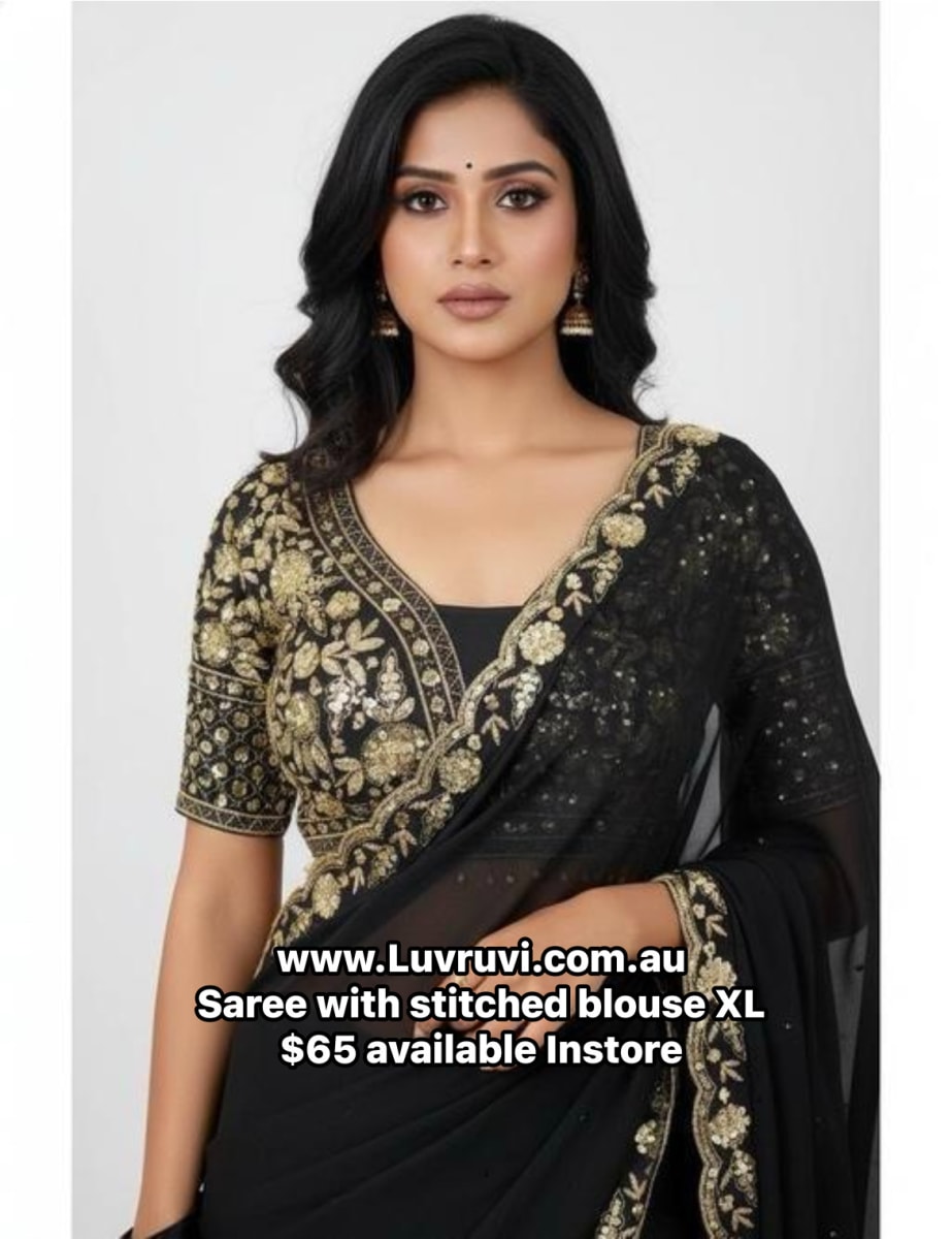 Party wear saree blouse photo 4