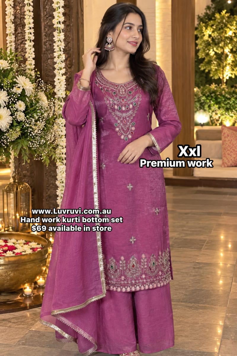 Hand work kurti sharara  photo 2