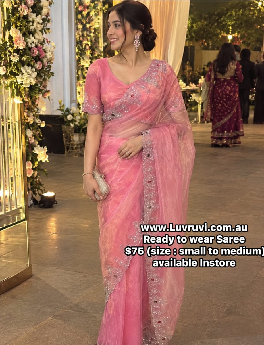 1 min Saree with stitched blouse  photo 2