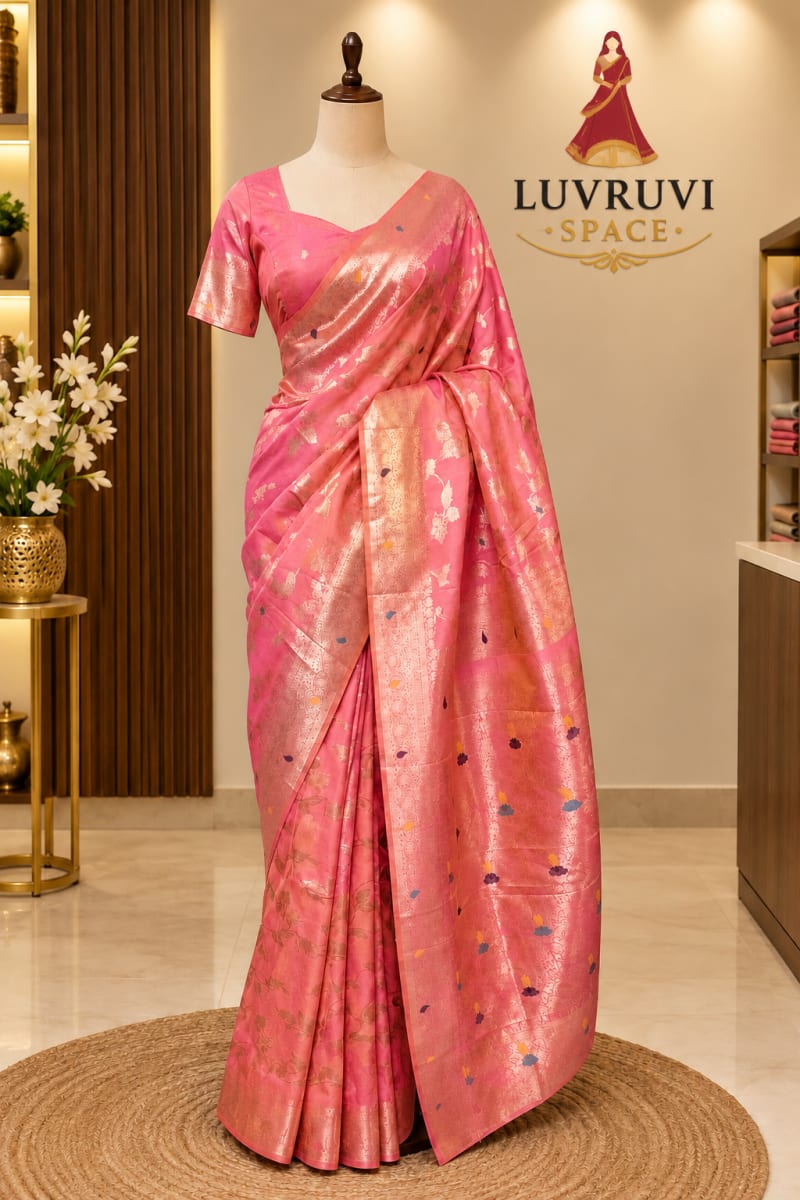 1 min Saree with stitched blouse photo 2