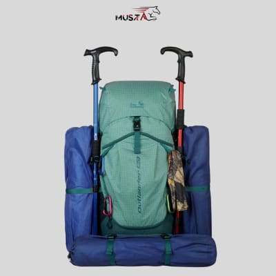 Balo Leo Núi New Outlander 60L Khung TRỢ LỰC, Thoáng Khí, Balo Trekking Cắm Trại Dài Ngày Chống Nước, Có Túi Mưa, Musta Việt Nam