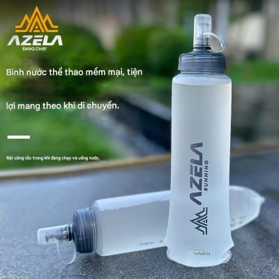 Bình Nước Mềm Chạy Bộ đạp xe AZELA  500ml ,Chất Liệu an toàn Gọn nhẹ, BNM AZL5