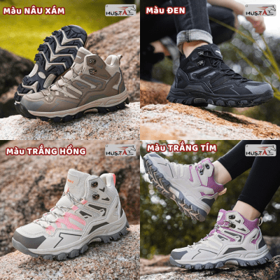 Giày Trekking Cổ Cao Chống Trượt – Giày Leo Núi Êm Nhẹ, Bền Bỉ Cho Mọi Địa Hình