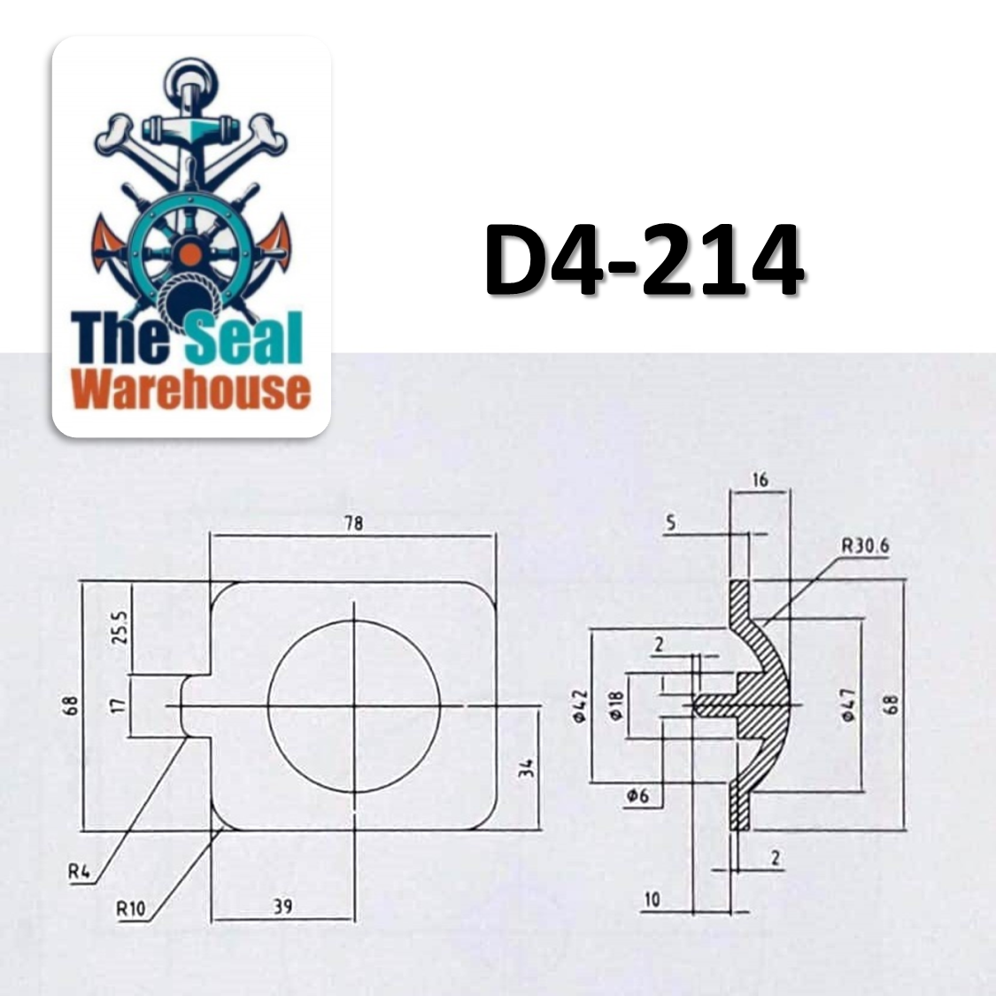 Gewölbter Membrangummi - Membran D4-214