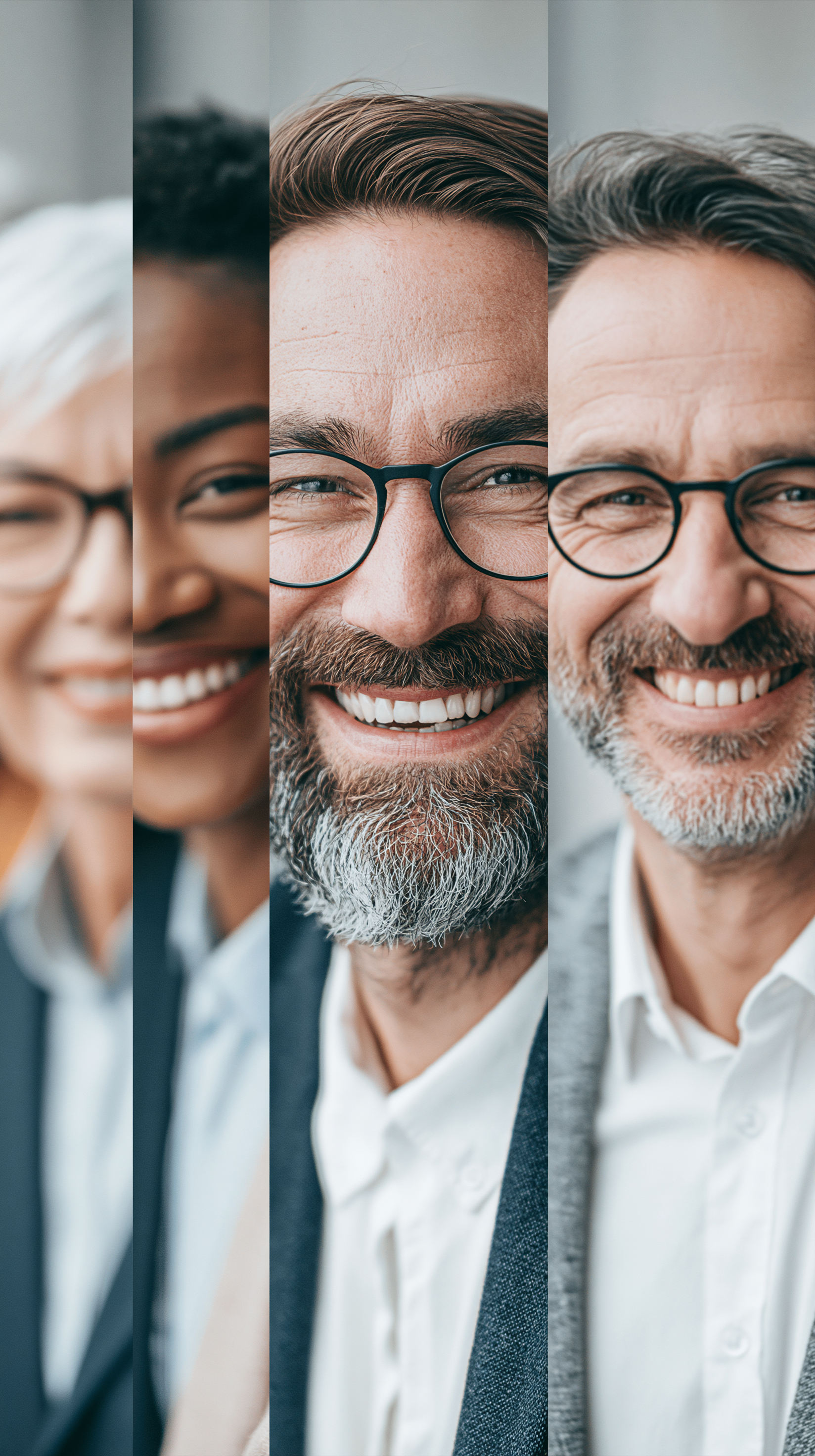 Diverse professional franchise development team in modern corporate setting