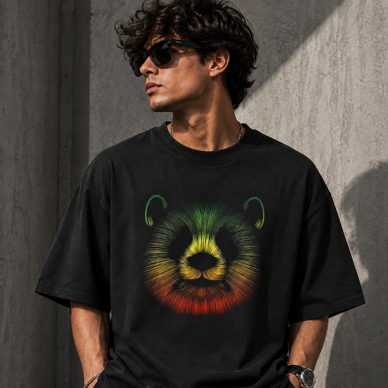Neon Panda Oversized T-Shirt
