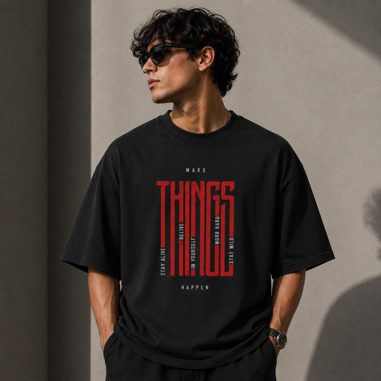 Make Things Happen Oversized T-Shirt
