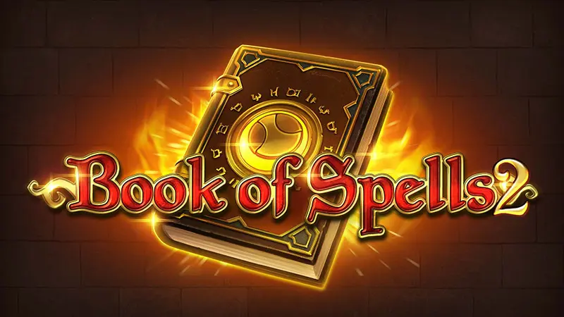 Book of Spells slot gameplay screen with expanding symbols and wizard theme