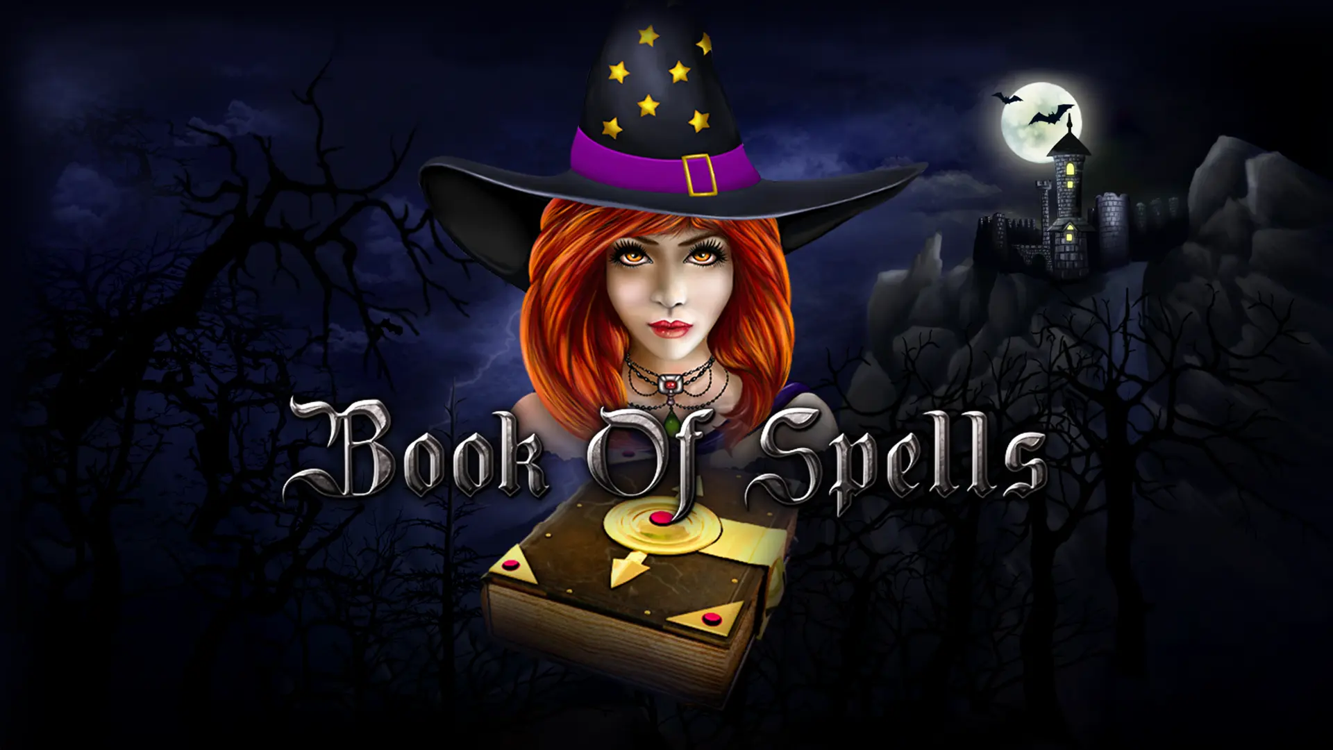 Book of Spells slot graphics and expanding symbol feature in action