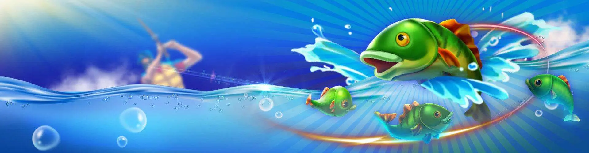 Big Bass Bonanza slot gameplay with fisherman wild and money fish symbols