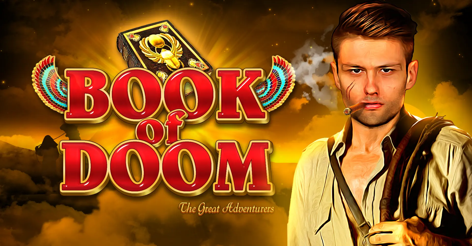 Book of Doom slot graphics ancient theme reels and symbols