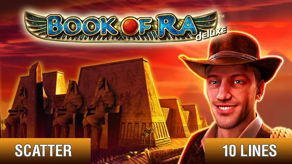 Book of Ra deluxe slot graphics and expanding symbol feature