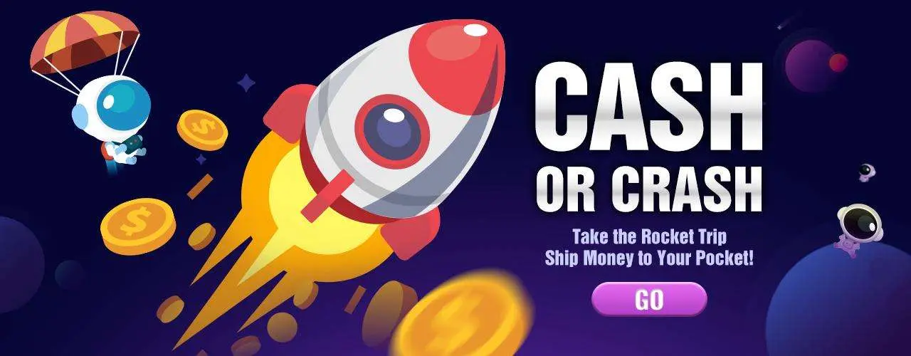 Cash or crash slot gameplay screen with rising multiplier display