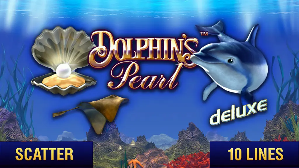 Dolphin's Pearl deluxe slot graphics and underwater theme gameplay screen