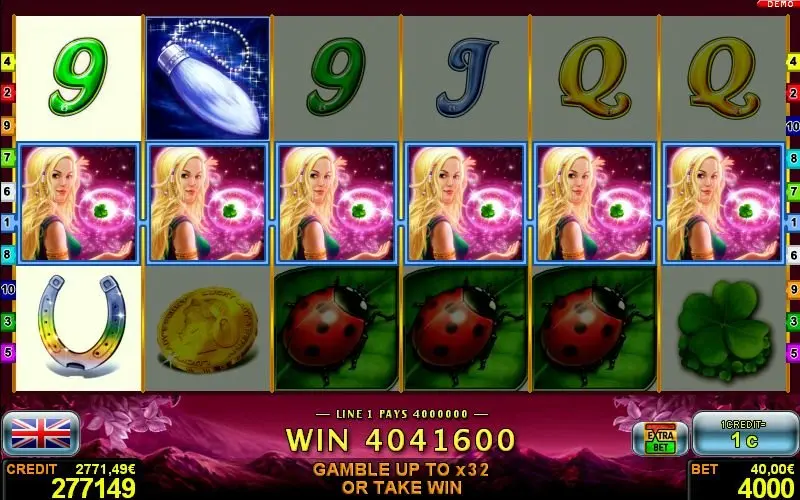 Lucky Lady's Charm deluxe 6 slot demo mode free spins screen
