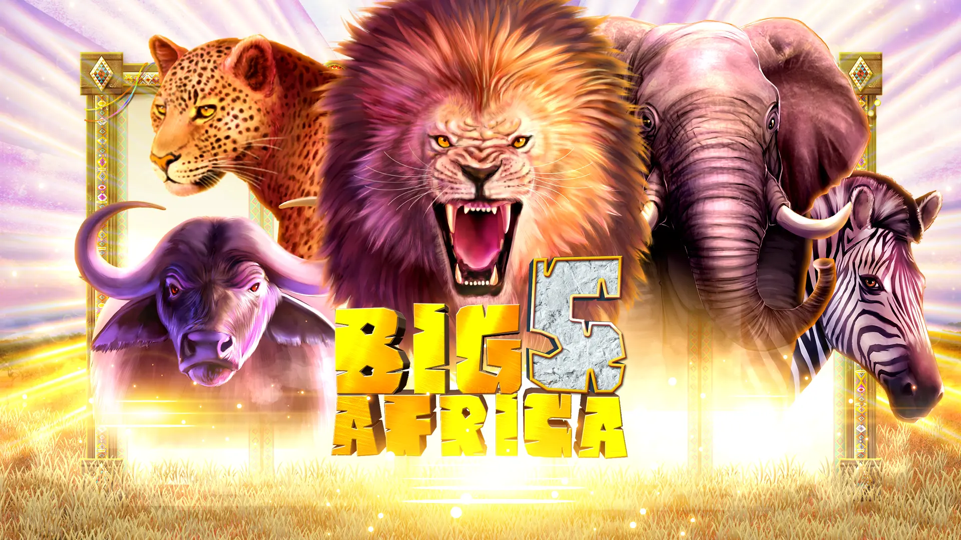 Big 5 Africa slot graphics and safari themed reels in action