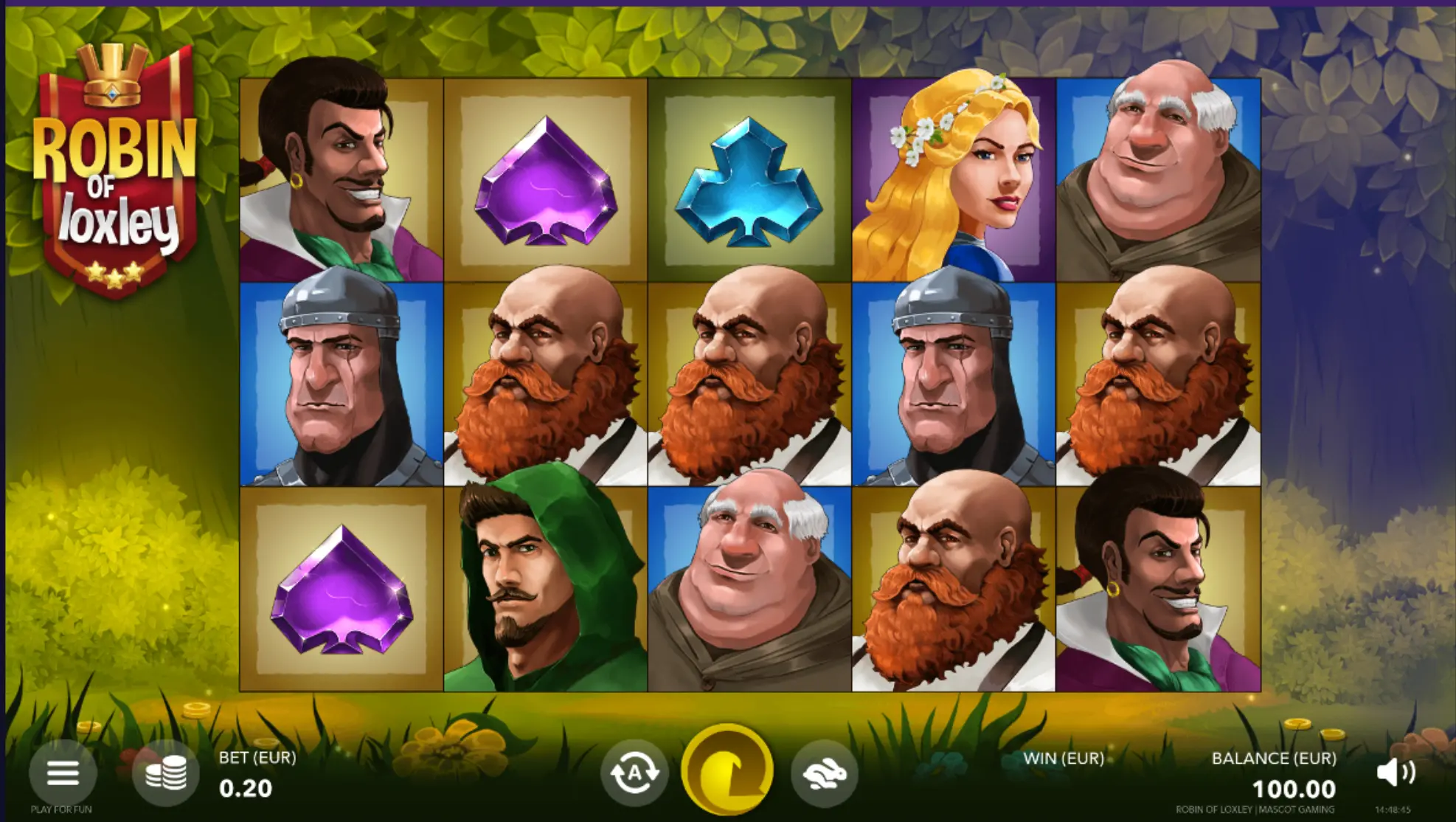 Robin of Loxley slot demo mode gameplay screen preview