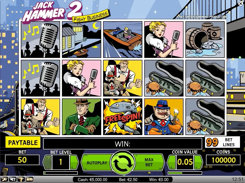 Jack Hammer 2 slot demo play screen interface