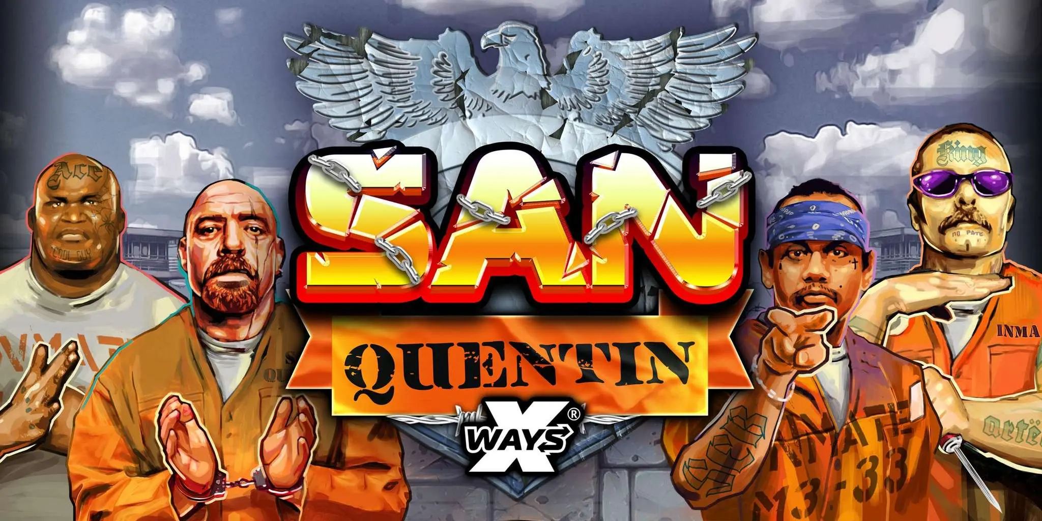 San Quentin xWays slot gameplay prison theme reels and symbols
