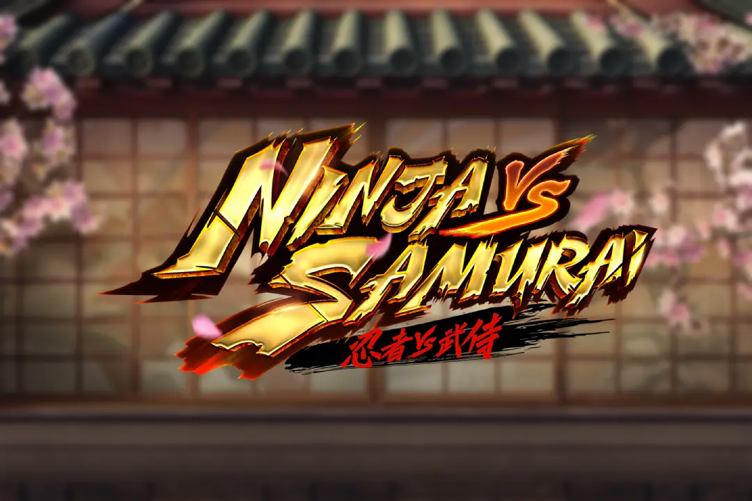 Ninja vs Samurai slot graphics and character battle scene