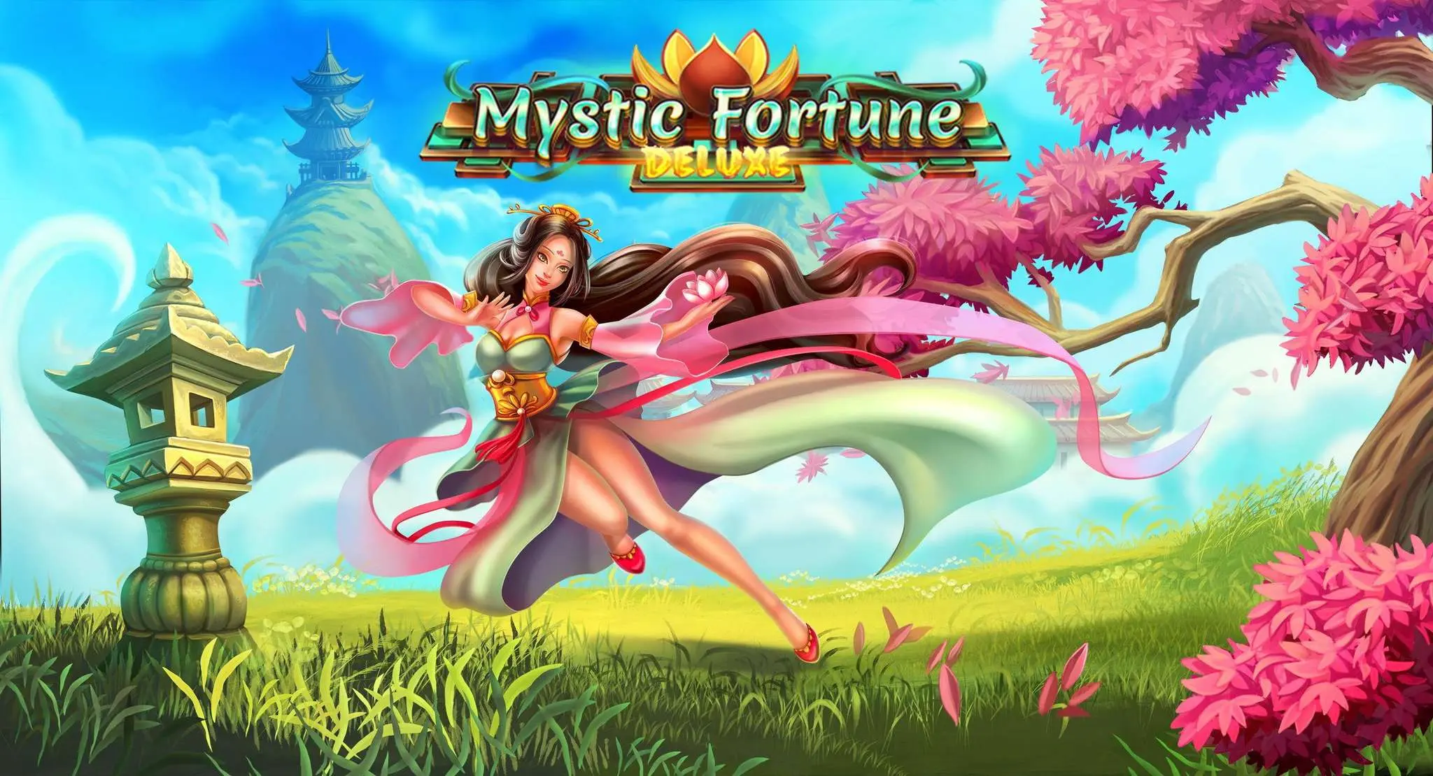 Mystic Fortune Deluxe slot graphics and animation gameplay screen